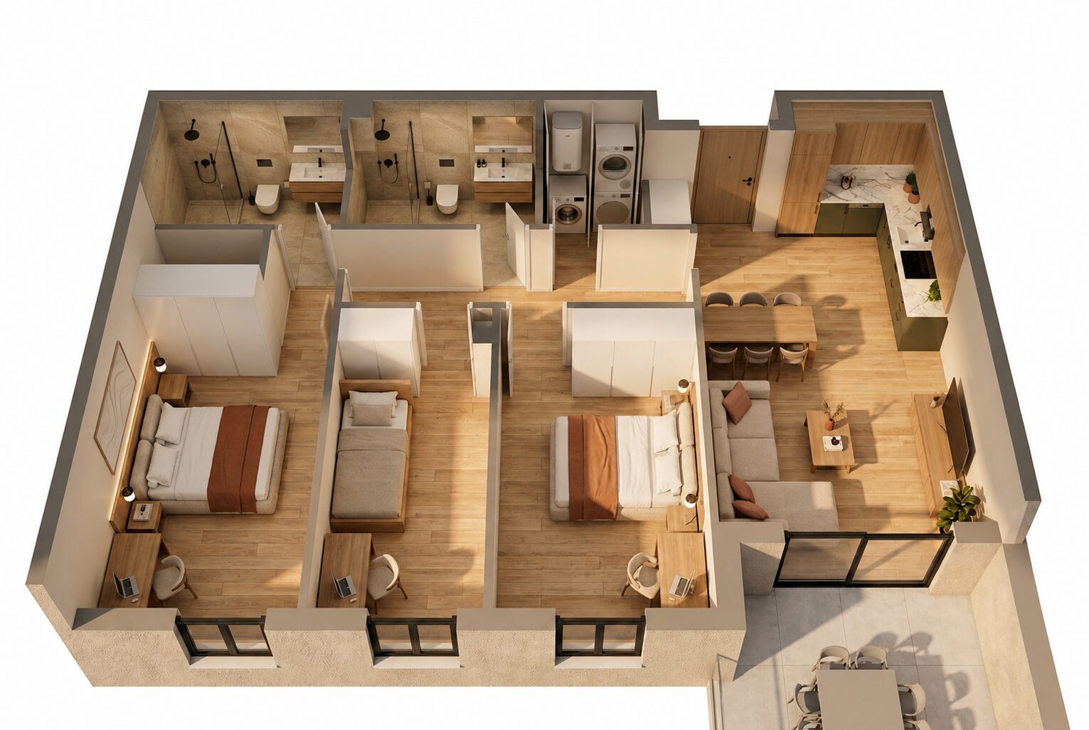 3 chambres · type -6