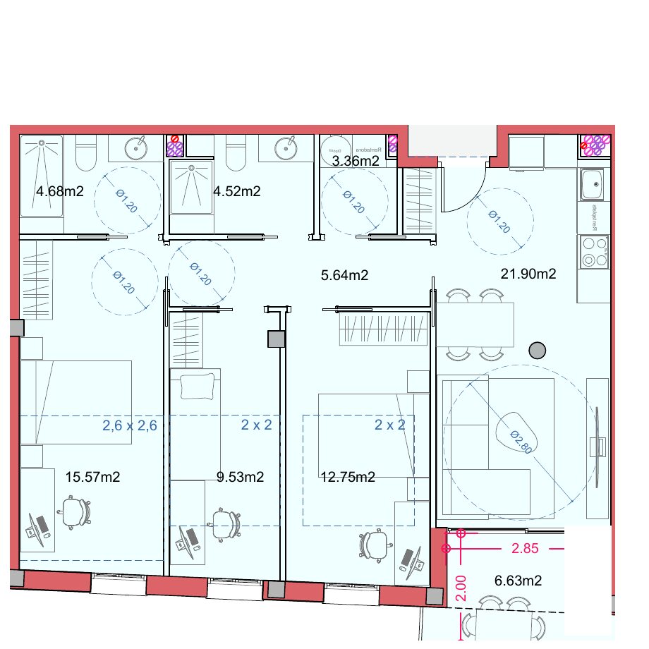 3 chambres · type -6